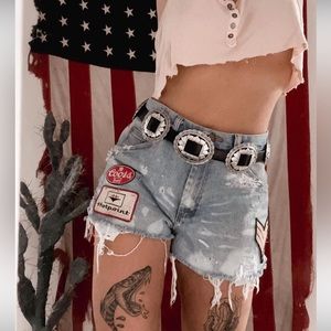 TRASHxHAUS custom vintage shorts